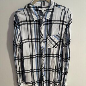 Super Soft Blue and White Flannel